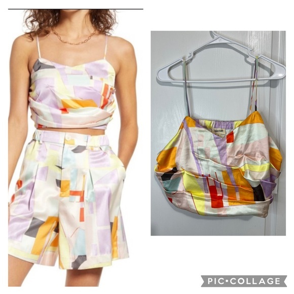 Open edit Colorful Abstract Print crop top size XL - Picture 1 of 12